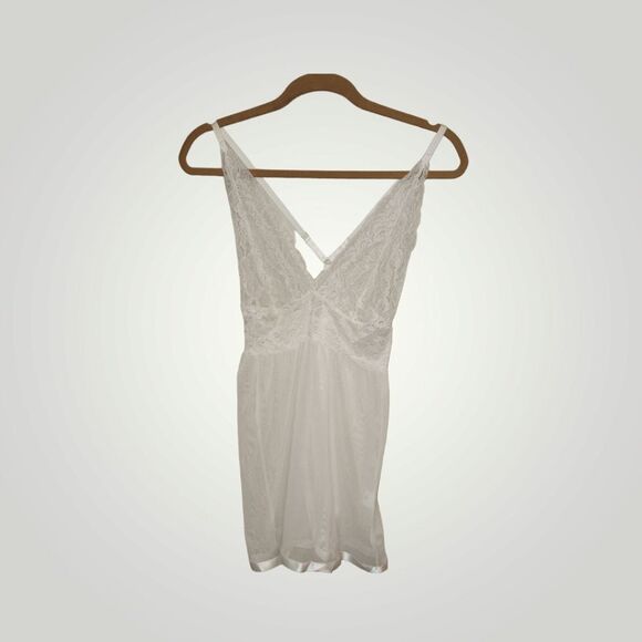 Lace Side & Back Splits Lingerie Dress with Panty 2 Pieces Small - Picture 3 of 8